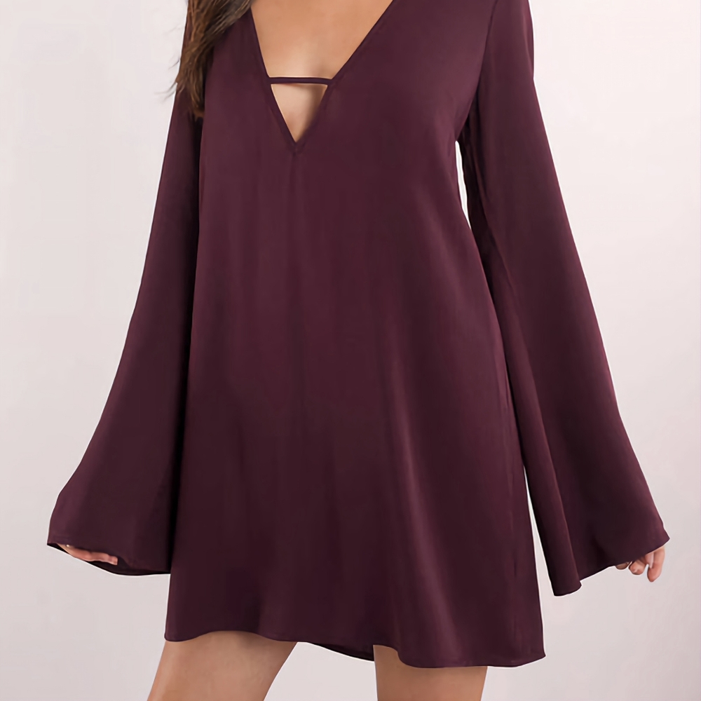 Burgundy Shift Dress